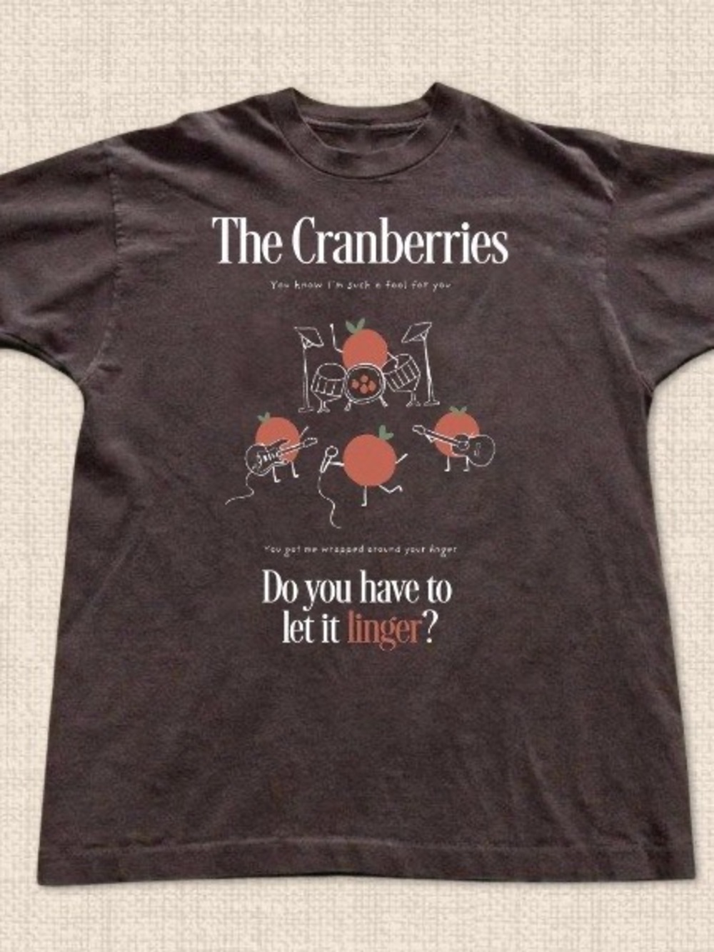 Gildan Brown The Cranberries Graphic T-Shirt